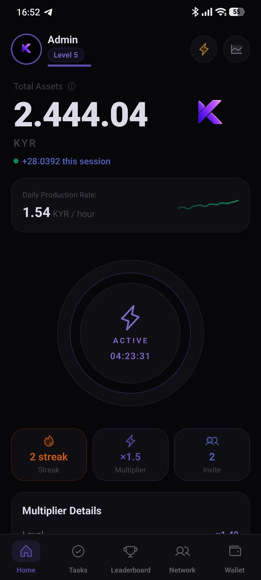 Kyron Network app preview